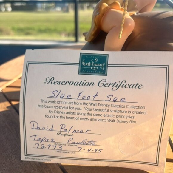 WDCC 1995 American Folk Heroes Melody Time Slue Foot Sue Figurine + Box COA NIB - Picture 8 of 11